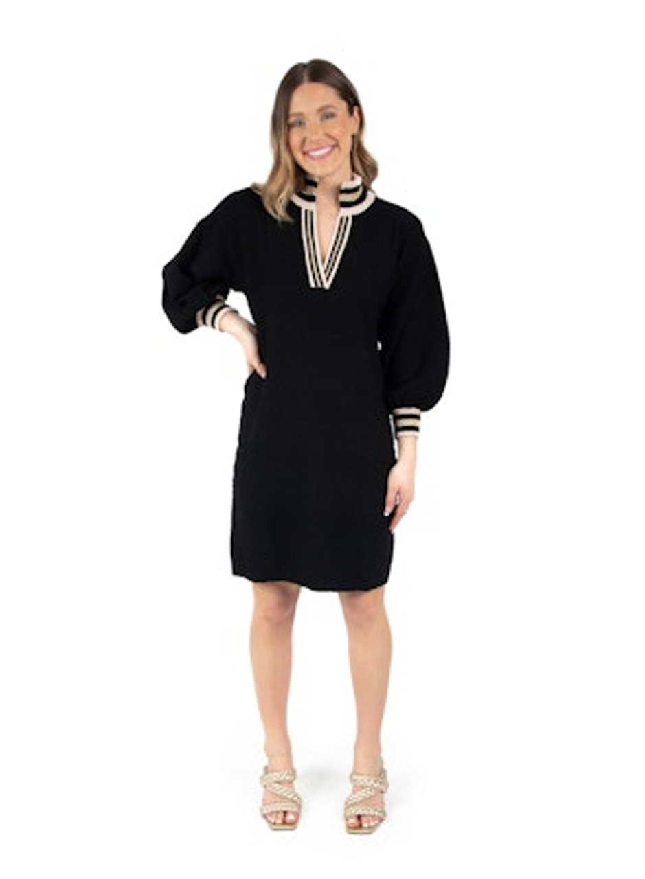 Lolli Sweater Dress - Black Monogram