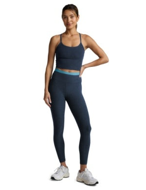 Layered Midi Highwaist Legging-Navy