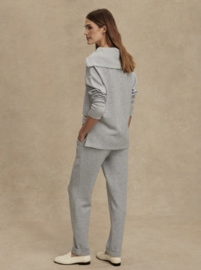 The Rolled Cuff Pant-Mid Blue Marl