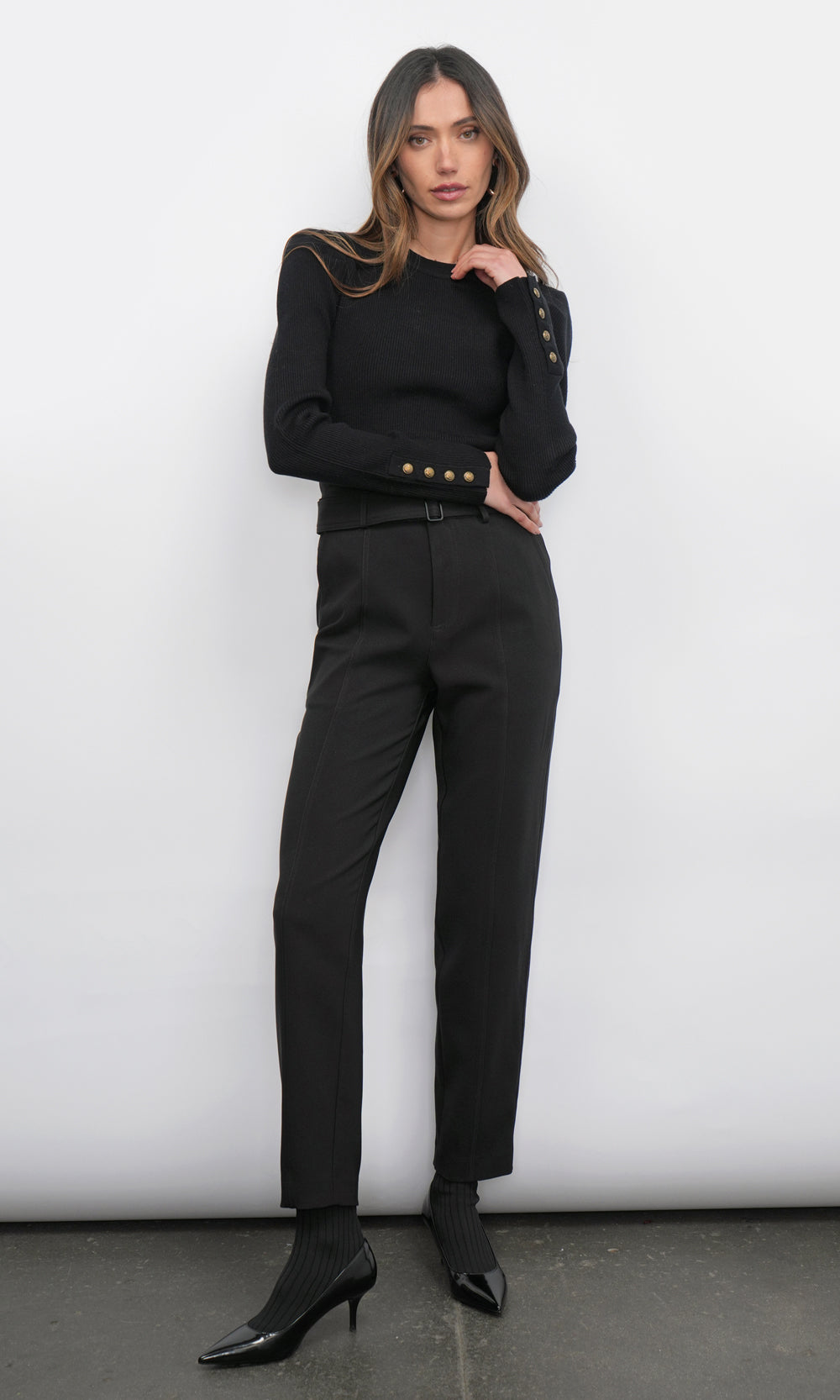 Dani Button Puff Top