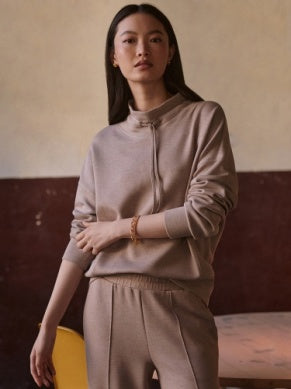 Oakdale Sweat-Taupe Marl