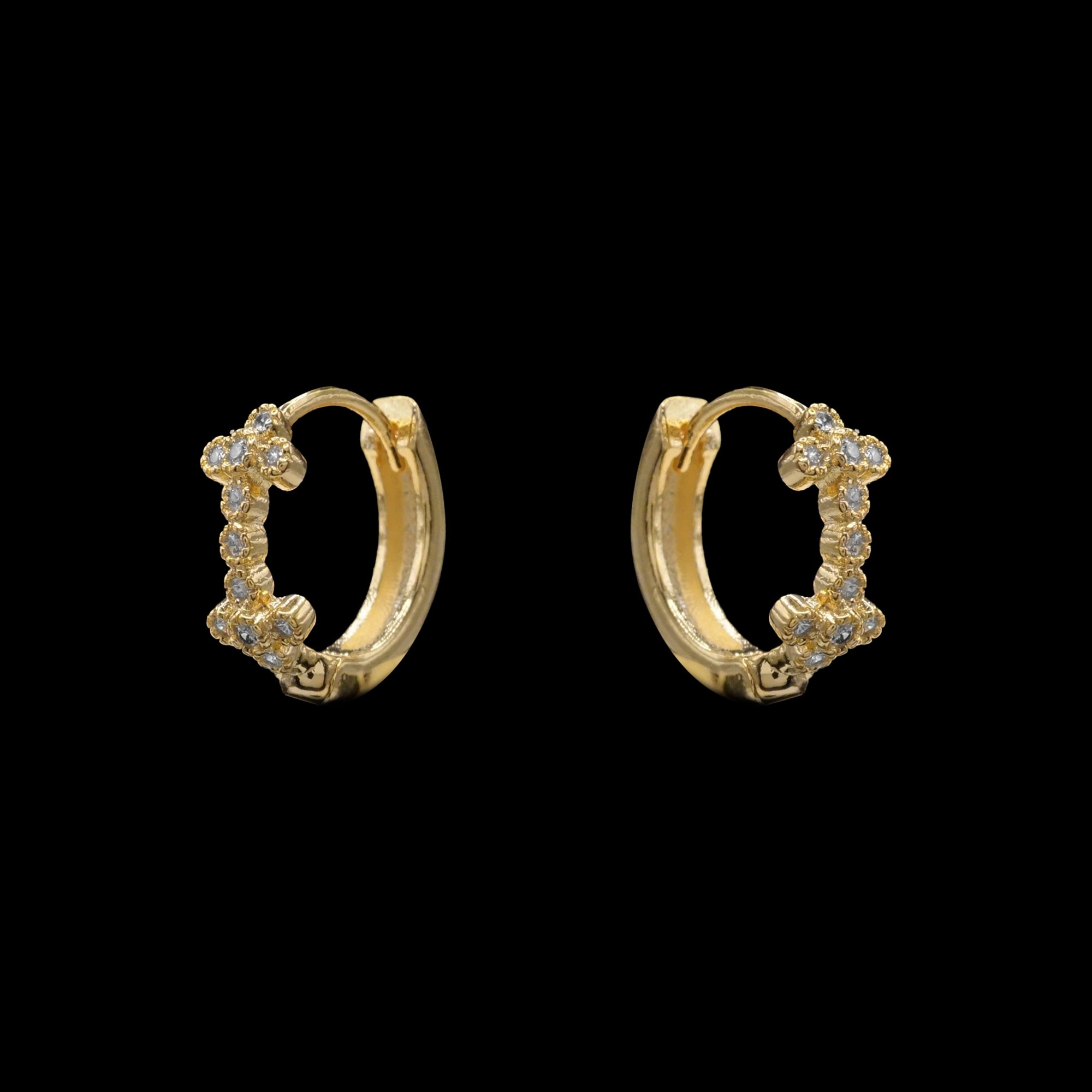 Cross Huggie Earrings