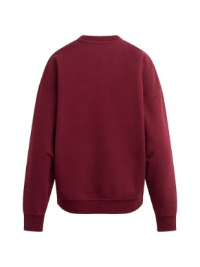 The Collegiate Embroidery Sweatshirt-Vino