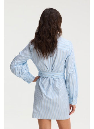 Paisley Dress-Blue Stripe
