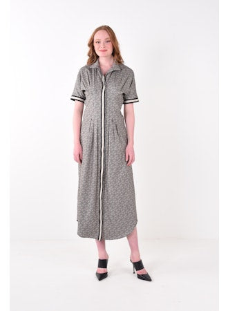 Georgia Dress - Black Tonal Monogram