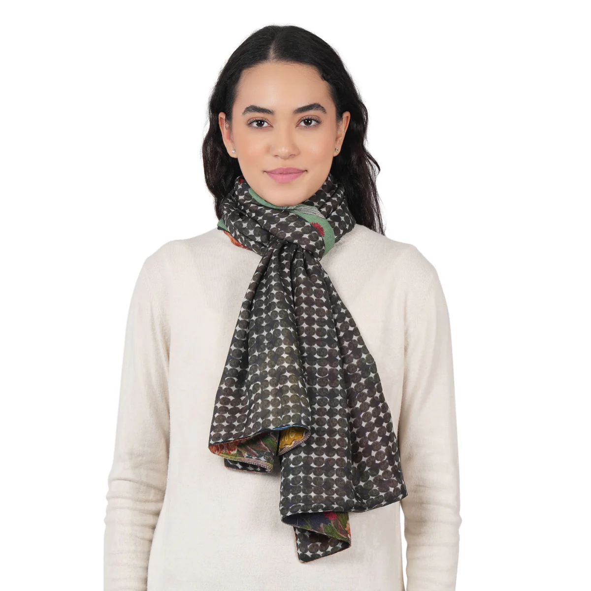 REVERSIBLE GARDEN  SCARF – RUSTIC INDIGO