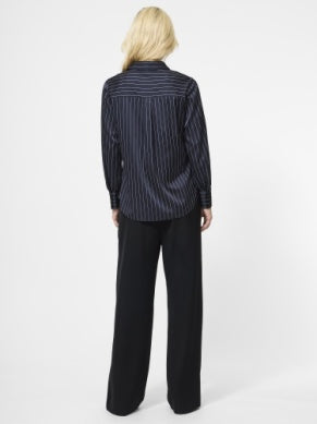 Satin Pinstripe Blouse