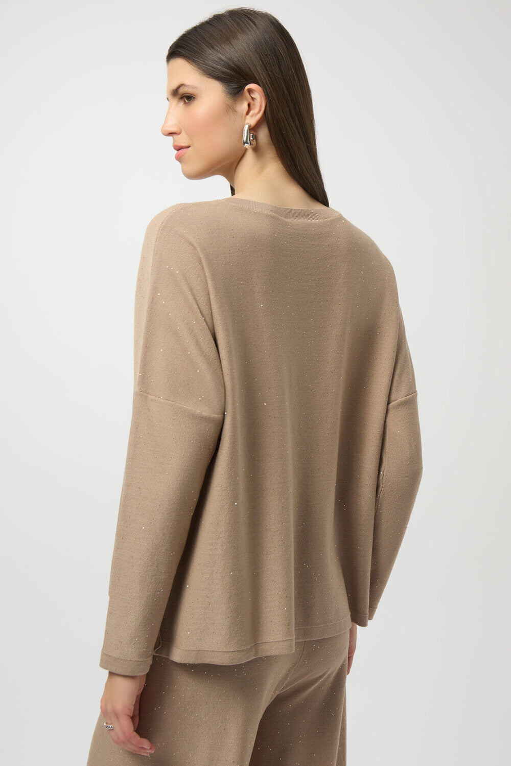 V-neck Jewel Embellished Sweater