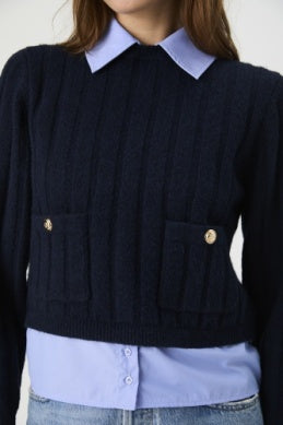 Ellie Knit Collared Pullover