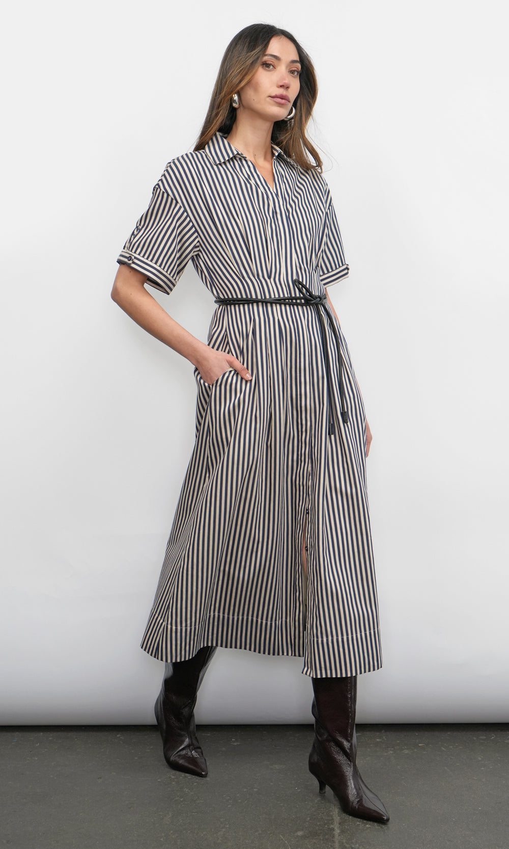 Vanisa Stripe Midi Dress