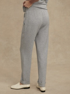 The Rolled Cuff Pant-Mid Blue Marl