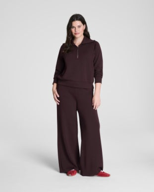 Spanx Half Zip-Truffle Brown