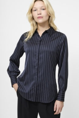 Satin Pinstripe Blouse