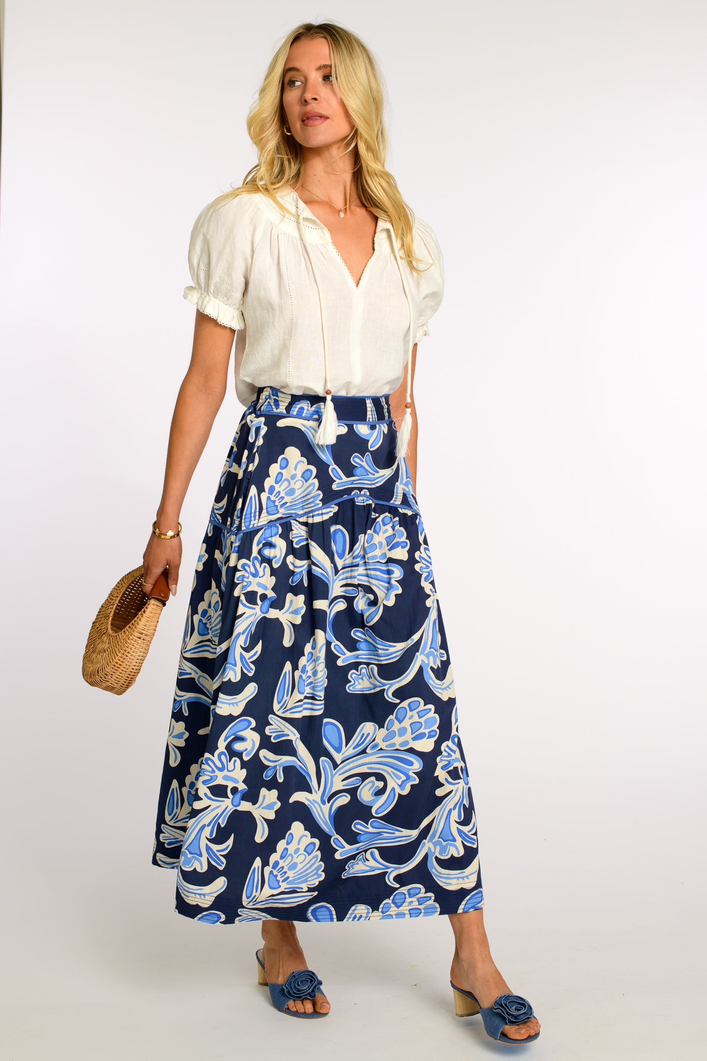 Phoebe Skirt - Grand Entrance Navy