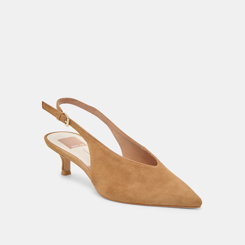 Alenna Heels Light Brown Suede