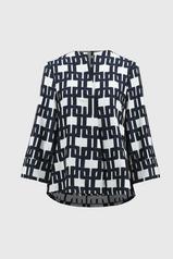 Geometric Jacquard Blouse/Jacket