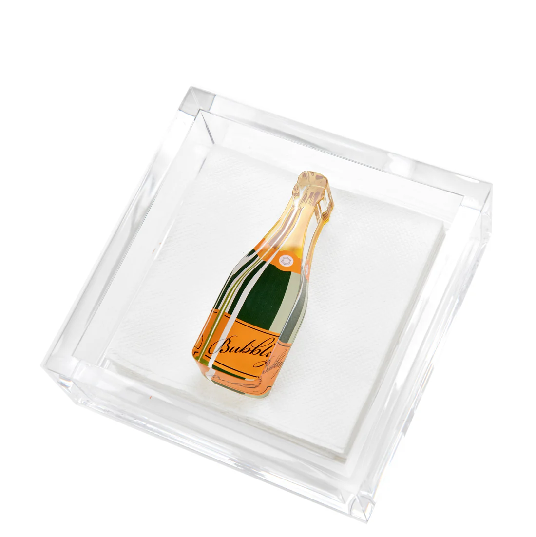 Cocktail Napkin Holder Set -Bubbly