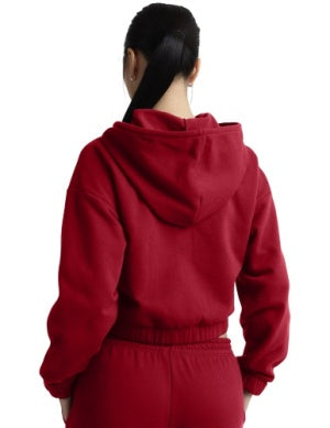 Luxefleece Zip Up Hoodie- Holly Red