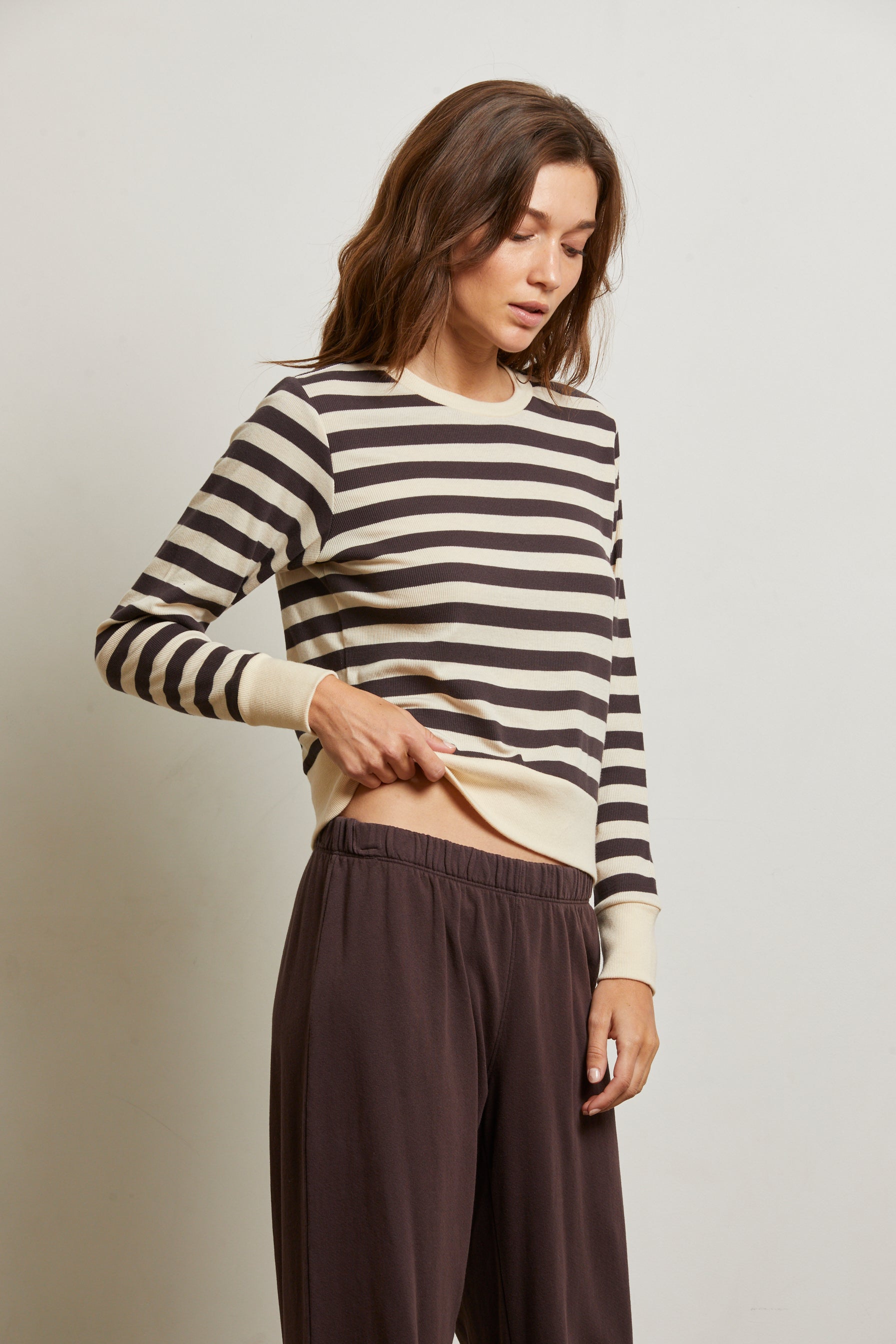 Stef Long Sleeve Top-Mocha