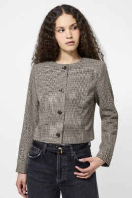 Houndstooth Wool Jacket