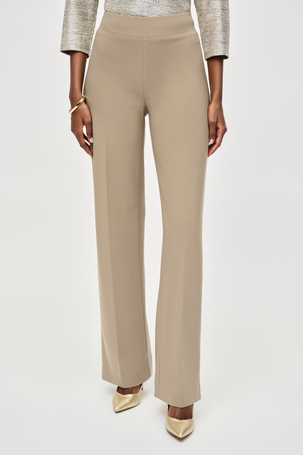 Flare High-waisted Trousers-Moonstone