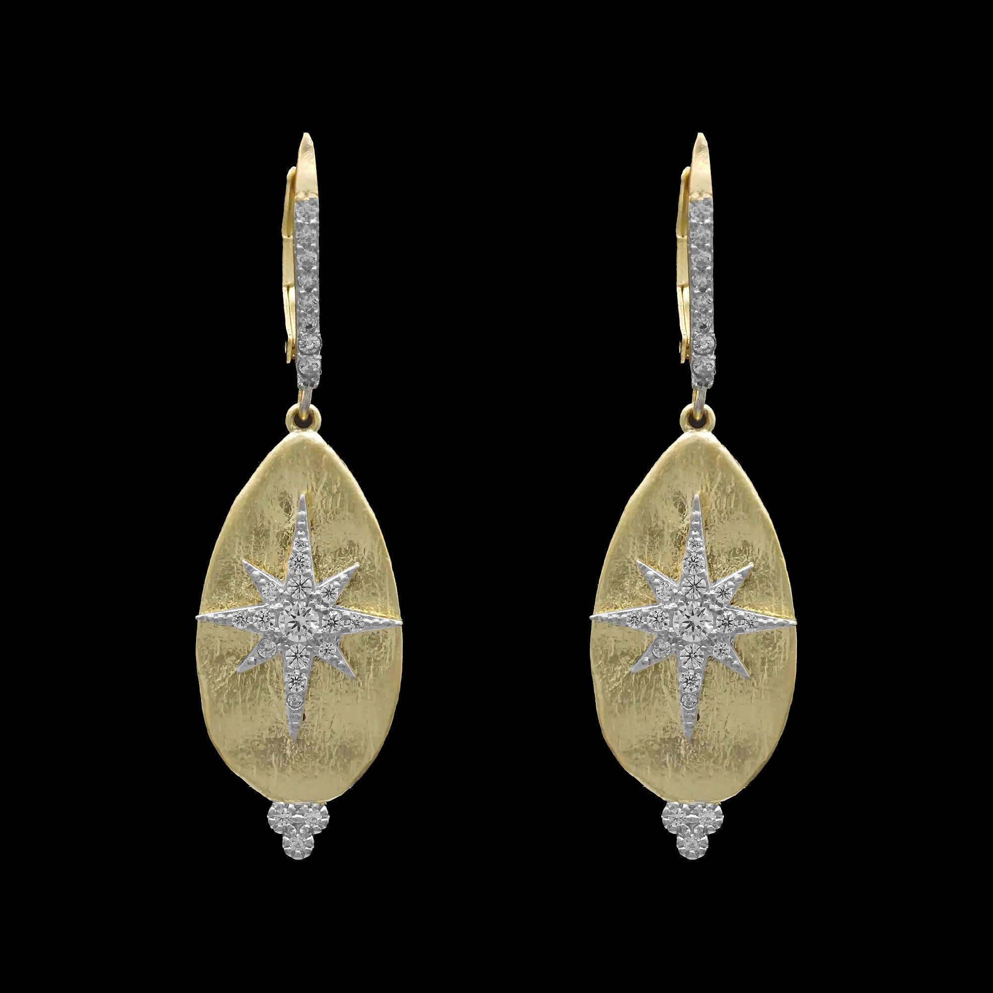 Star Pear Shaped Earrings