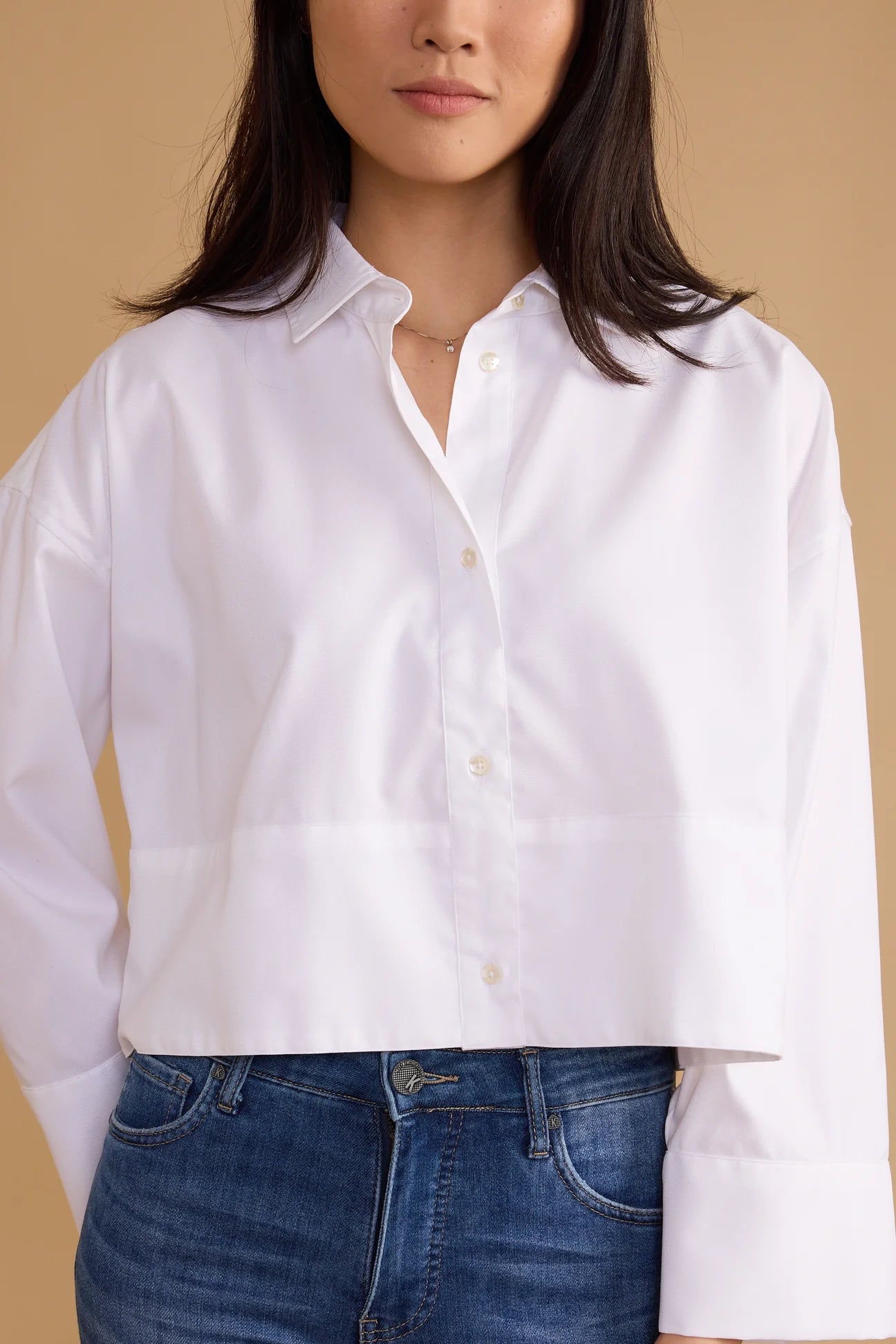 Damien Top in Crisp White