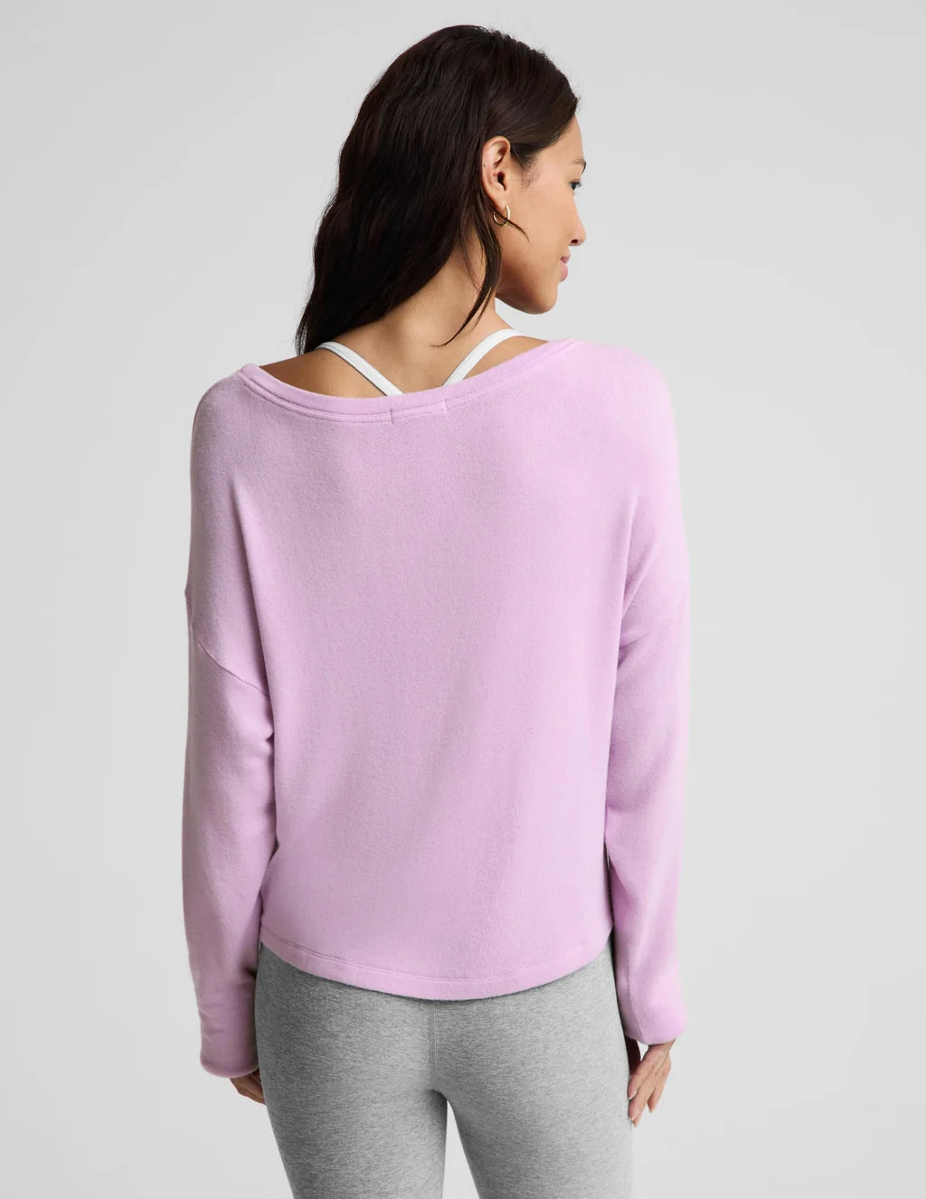 LuxeLayer Pullover-Lavendar Cream