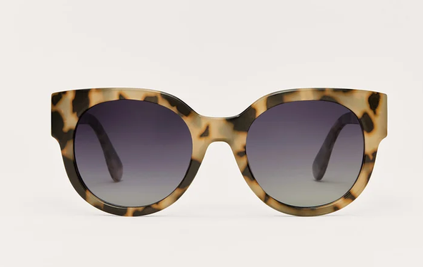 Lunch Date Polarized Sunglasses-Dark Tort Gradient