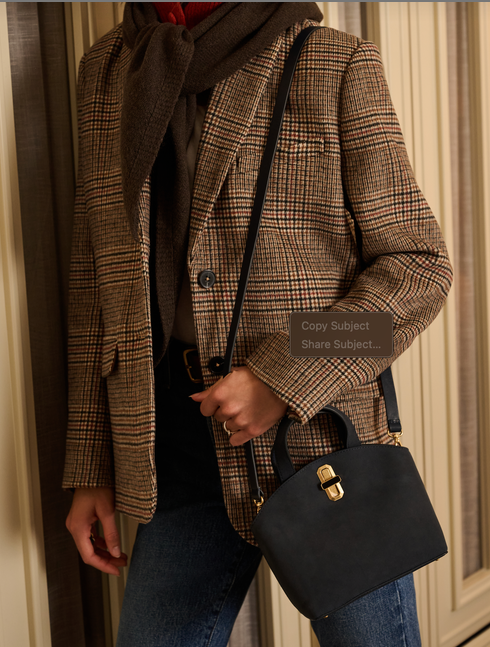 The Suede Heirloom Mini Tote-Midnight