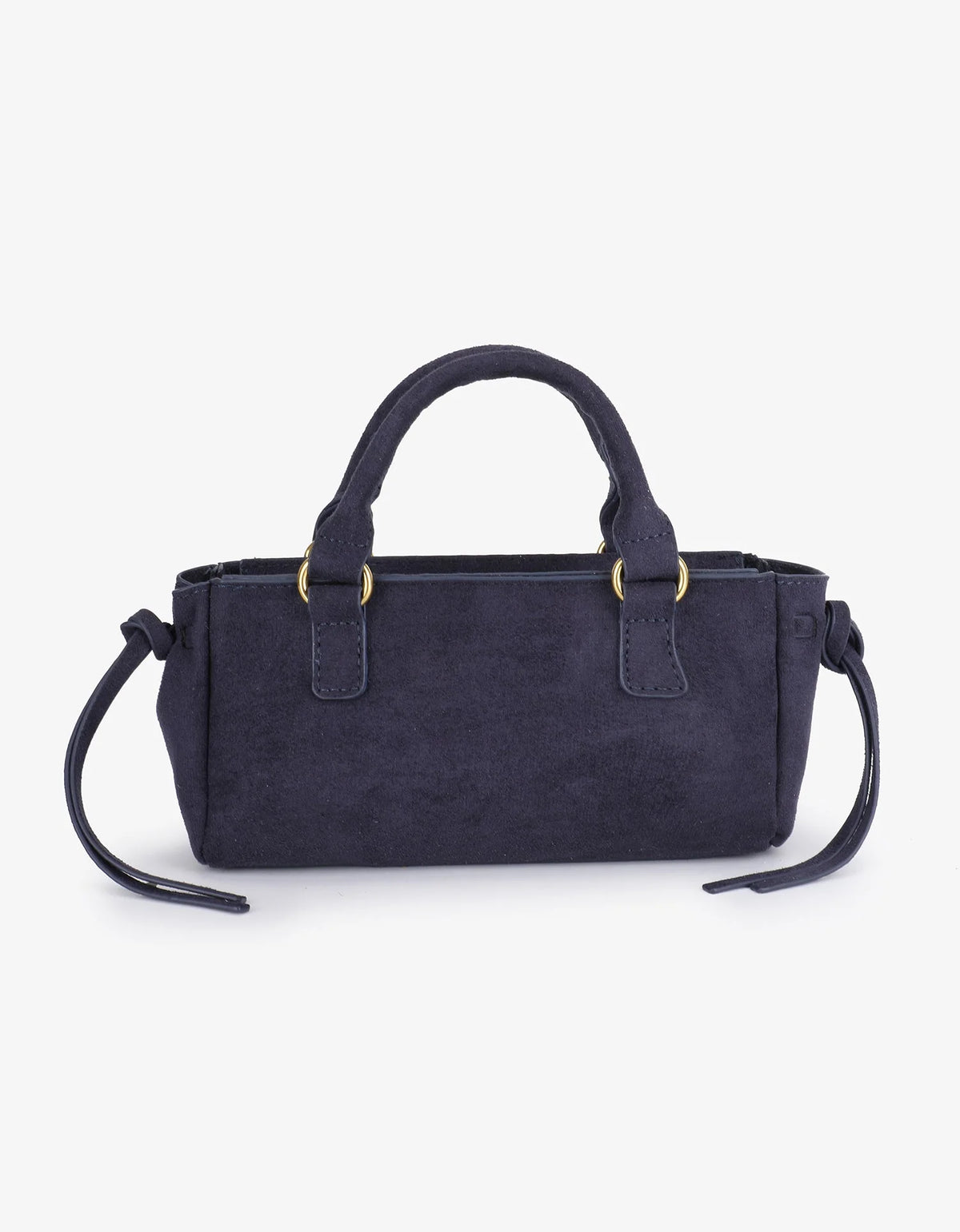 Pepper Mini Satchel Faux Suede Navy