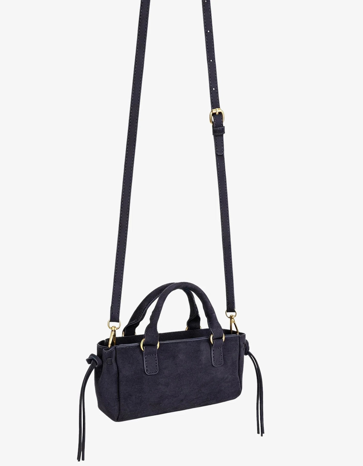 Pepper Mini Satchel Faux Suede Navy