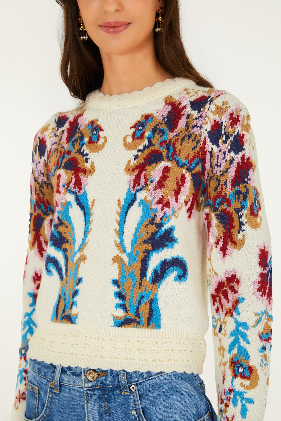 Arabesque Off White Knit Sweater