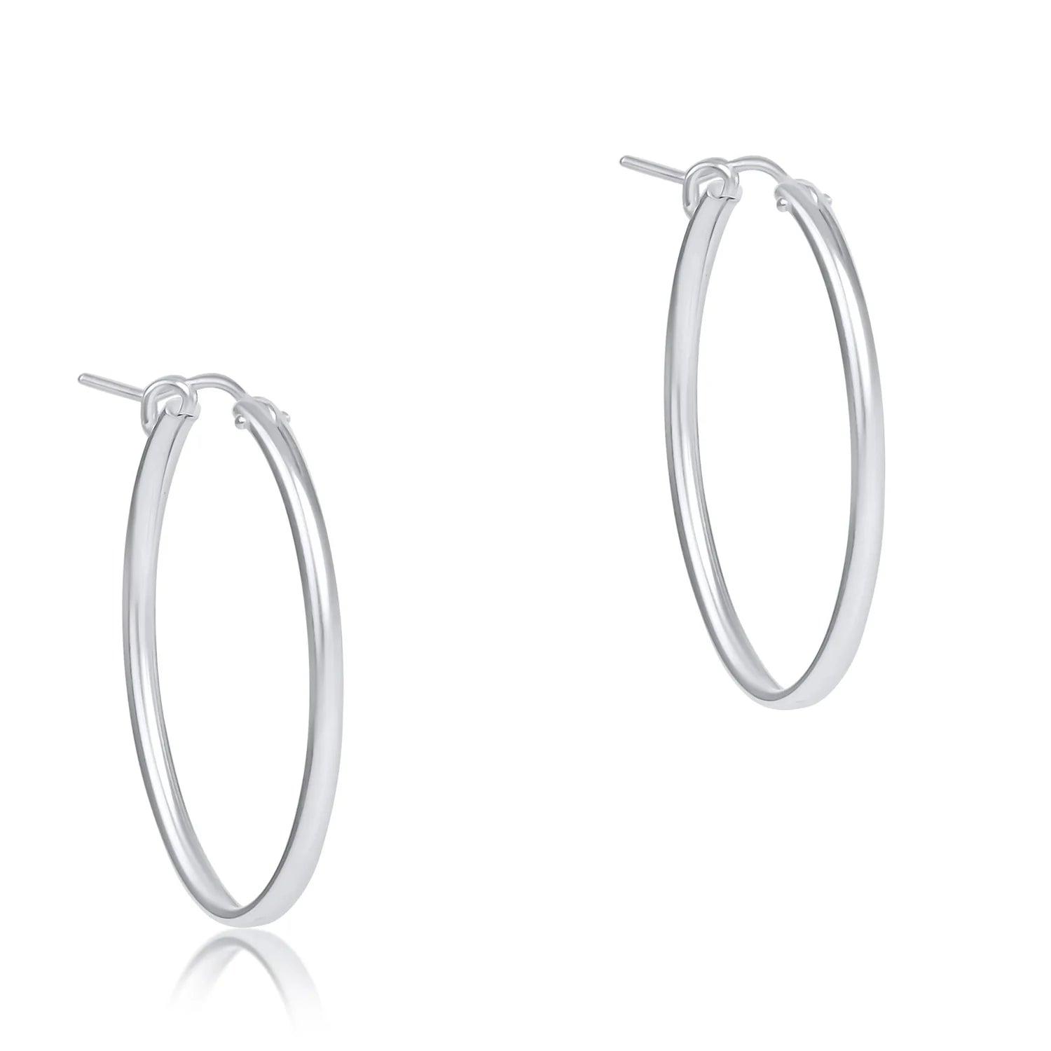Oval Sterling 1" Hoop Smooth-EN