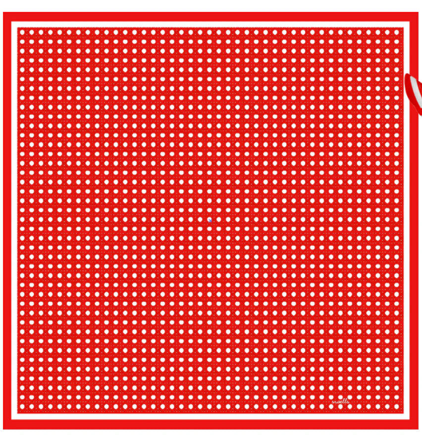 Red Rattan Gameday Silk Scarf