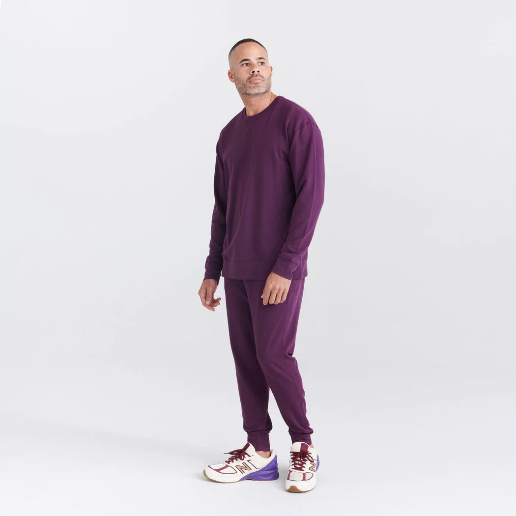 SAXX 3SIX FIVE LONG SLEEVE CREW - PLUM