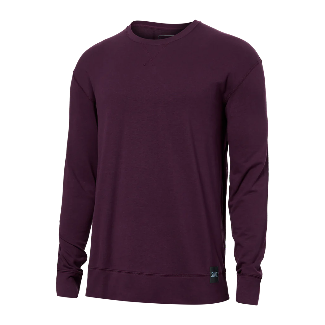 SAXX 3SIX FIVE LONG SLEEVE CREW - PLUM