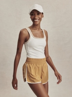 Barney Piped Tank-White/Apple cinnamon