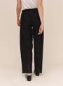 Utility Scalloped Pant-Black