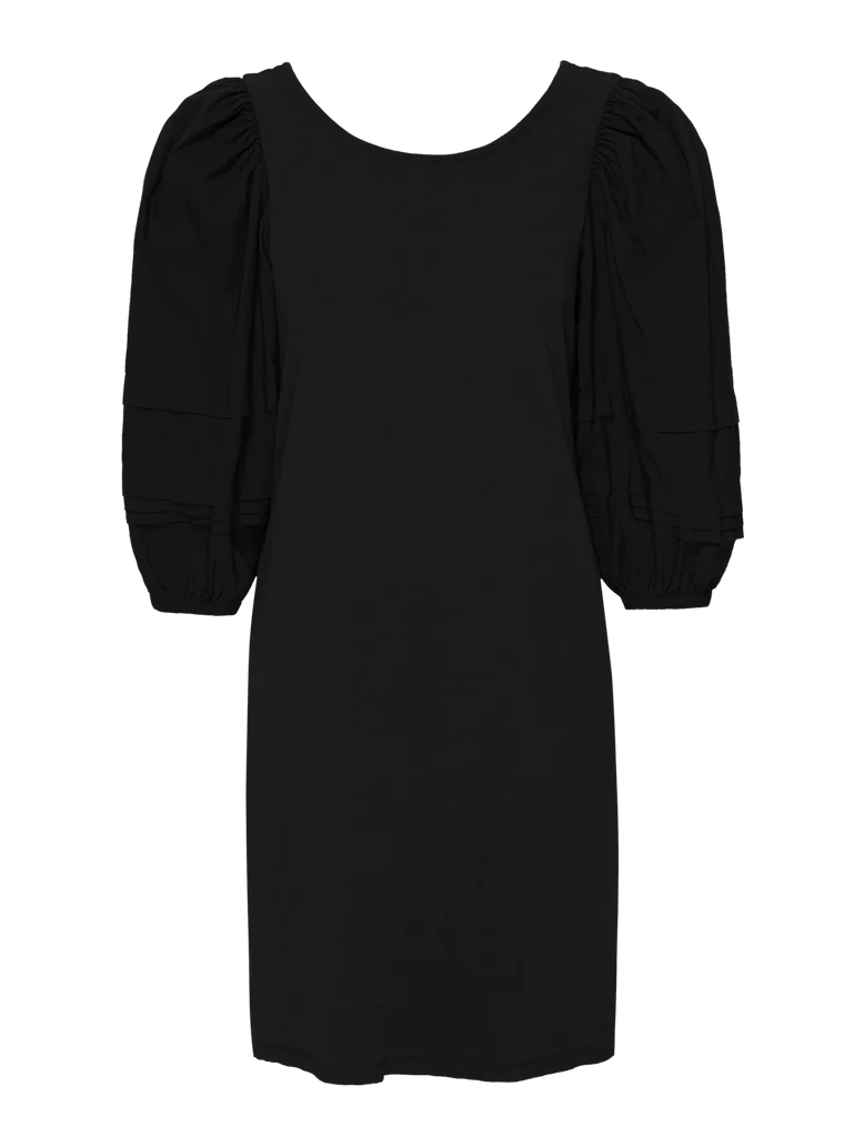 Calissa Pintuck Dress-Jet Black